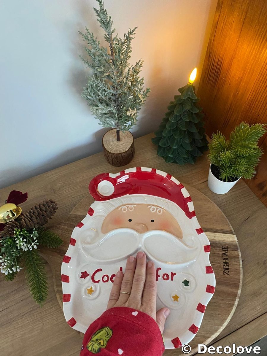 Plato Papa Noel cerámica 'Cookies for Santa'